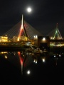 Zakim Bridge with Full Moon