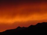 Orange Sky above the Mountains