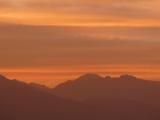 Peach Light on Mountains