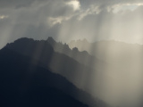 Sunbeams on Layers of Mountains