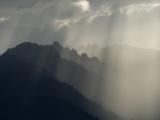 Sunbeams on Layers of Mountains
