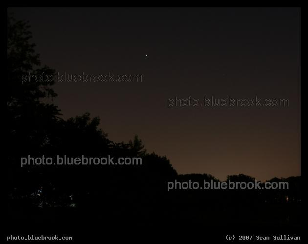 Venus at Assembly Square - Venus setting near the Mystic River in Assembly Square, Somerville MA