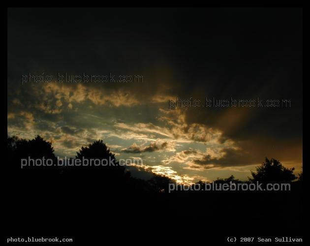 Evening Rays - Rays of sunlight on clouds, shortly before sunset