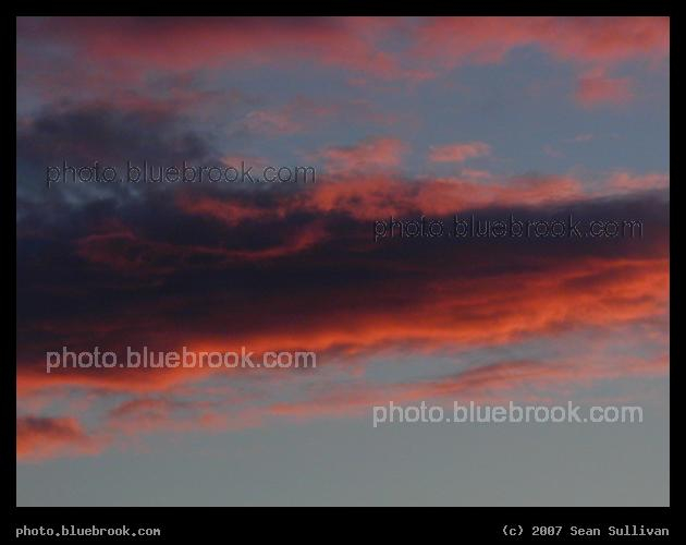 Melrose Sunset - Pink clouds at sunset, from Melrose MA