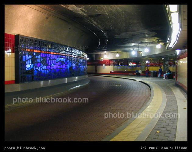 Harvard Busway - The upper busway at the Harvard MBTA subway station, Cambridge MA