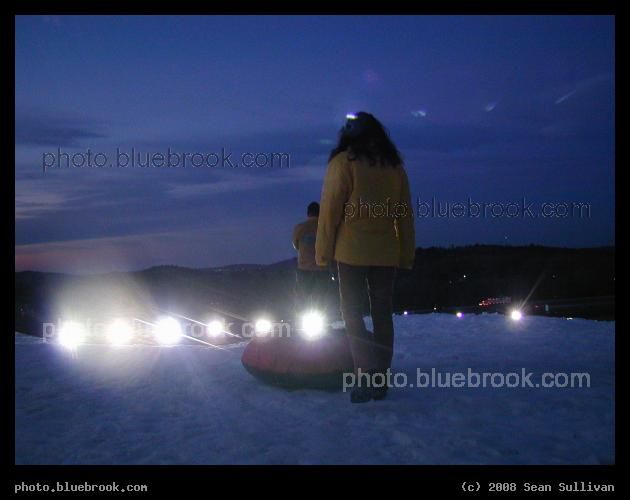 Snow Slide - At the top of a hill used as a snow slide, Amesbury MA