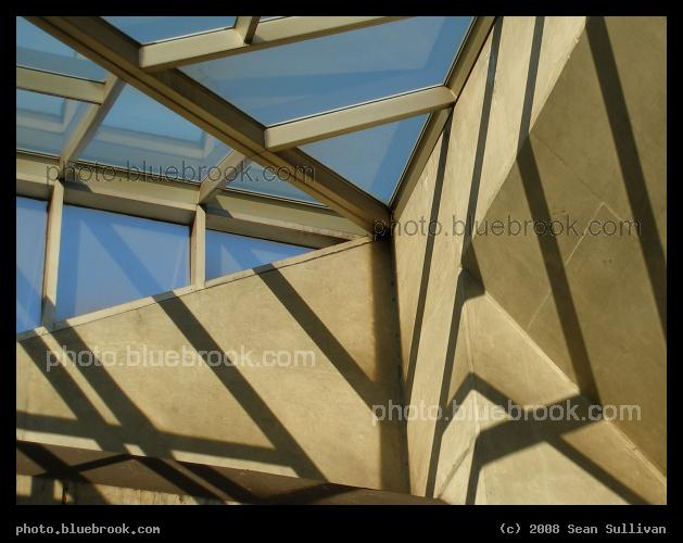 Vertex and Shadow - Sunlight falling through a skylight at the MBTA Alewife subway station, Cambridge MA
