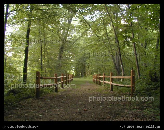Welcome - A path through the woods near the Southborough MBTA train station, Southborough MA