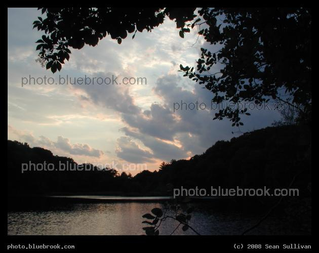 Southborough Sky - Evening at a lake near the Southborough MBTA train station, Southborough MA