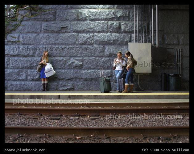 Fenway Outbound - Passengers at the MBTA Fenway subway station, Boston MA