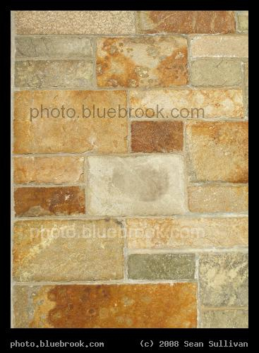 Lewiston Wall - Rock wall on the side of the United Baptist Church, Lewiston ME