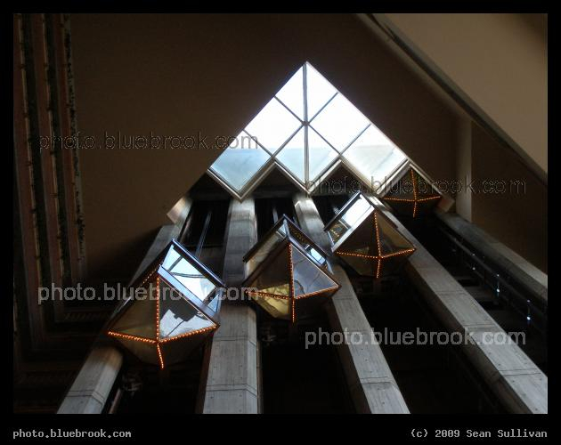 Elevators and Skylight - Hyatt Hotel in Cambridge MA