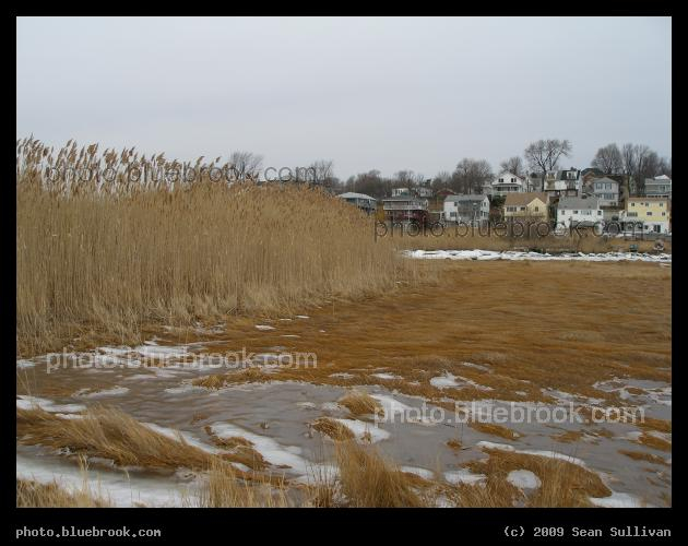 Revere across the Marsh - From Belle Isle Reservation in East Boston, looking towards Revere MA