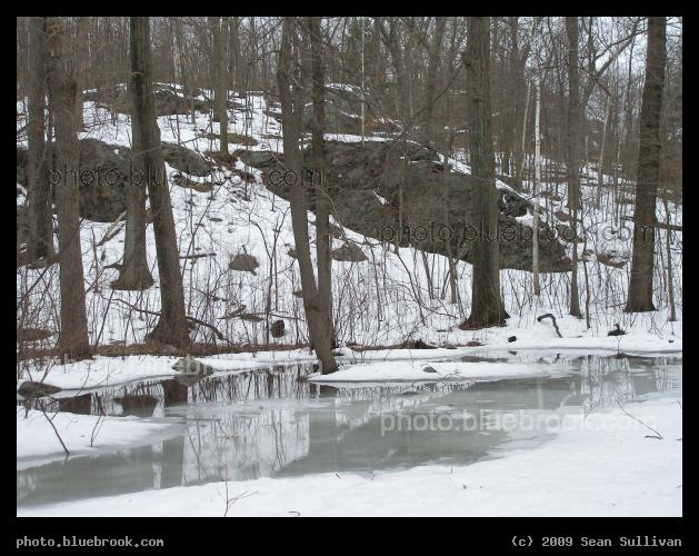 Rocky Hillside, Frozen Lake - Middlesex Fells Reservation, Melrose MA