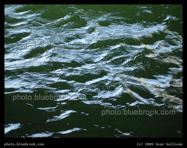 Brushstrokes of Water - Light glinting off wave crests gives the appearance of snow-covered mountains, Fort Point Channel, Boston MA
