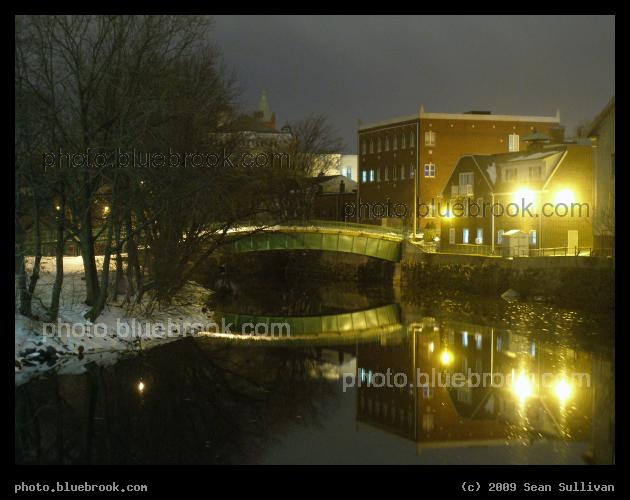 River Crossing in Medford - A pedestrian bridge crossing the Mystic River near Medford Center, Medford MA