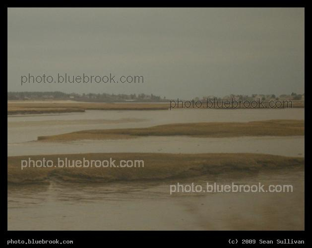 Nonesuch River in Sepia - From the the Amtrak 'Downeaster' in southern Maine