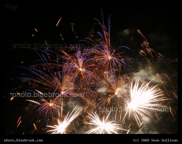 Jeweled Plumes - Fireworks in Somerville MA (July 9, 2009)