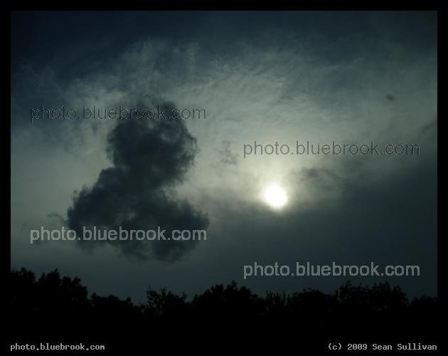 Edge of the Storm - The afternoon sun shines through the edge of a thunderstorm, Chelmsford MA