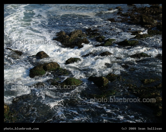 Tidal Flow at Castle Island - Water flowing from Pleasure Bay into Boston Harbor near low tide