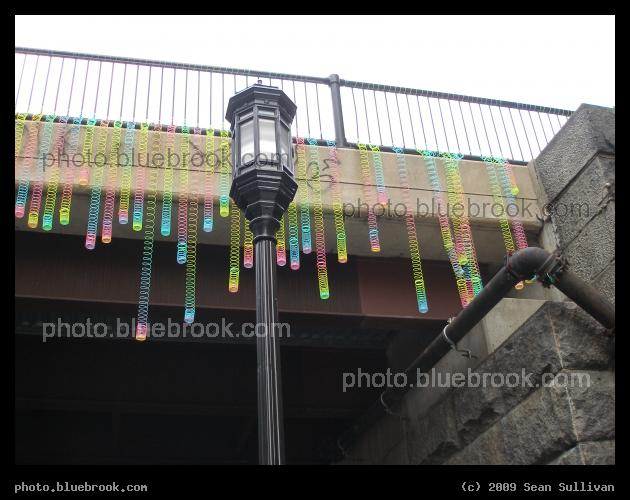 Springs on a Bridge - Art on a bridge in the Fort Point waterfront district, Boston MA