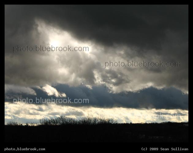 Radiance - Sunbeam through gray clouds, Lawrence MA