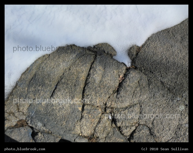 Snowy Lake, Rocky Shore - Bell Pond, Worcester MA