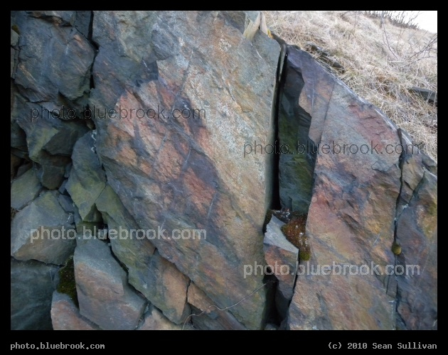 Colorful Fractured Rocks - Lowell MA