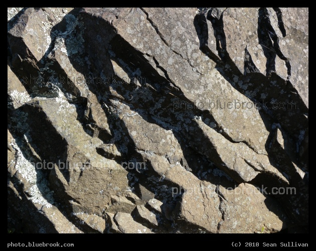 Rocks and Shadows - Middlesex Fells Reservation above the Cascades waterfall, Melrose MA