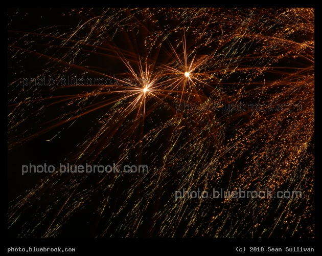 Twin Lights - 2010 fireworks in Somerville MA
