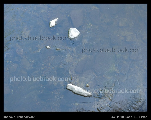 North Nashua River - Looking down at the water in North Leominster, MA