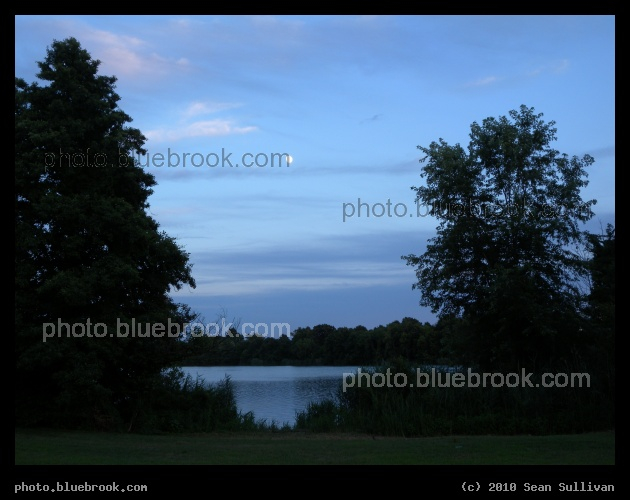Moon over the Mystic River - Mystic River Reservation, Medford MA