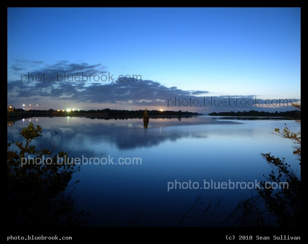 Cobalt Awakening - Dawn twilight over launch complex 39 at the Kennedy Space Center