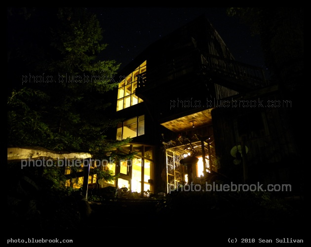 Essex Conference Center - The Essex Conference Center in Essex MA under the night sky, with the constellation Aquarius visible in the upper-left.
