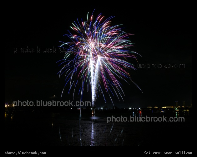 Riverfest 2010 - September fireworks over the Mystic River at Assembly Square, Somerville MA