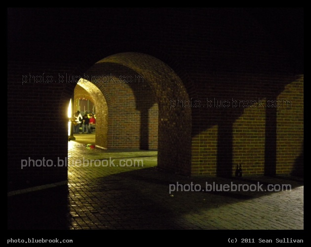 Arches at Long Wharf - After the 2011 First Night fireworks, Boston MA