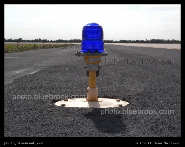 Taxiway Marker - A lamp on the south side of the Shuttle Landing Facility taxiway, Kennedy Space Center