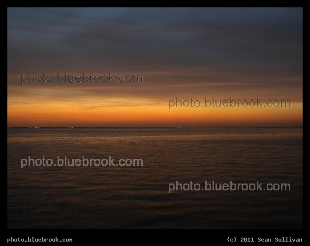 Chesapeake Bay Twilight - Evening twilight over the Chesapeake Bay, from an island along the Chesapeake Bay Bridge and Tunnel