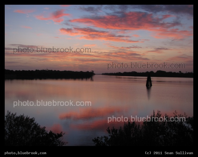 Pink Awakening - Sunrise at the Kennedy Space Center about 30 hours before the final space shuttle launch, FL