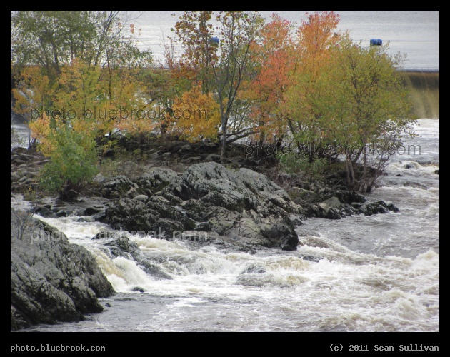 Autumn Island - Fall colors on a tiny island in the Merrimack River, Lowell MA