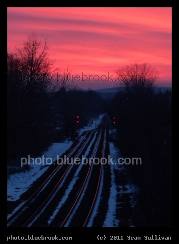 Pittsfield Sunset - Sunset from the train station, Pittsfield MA