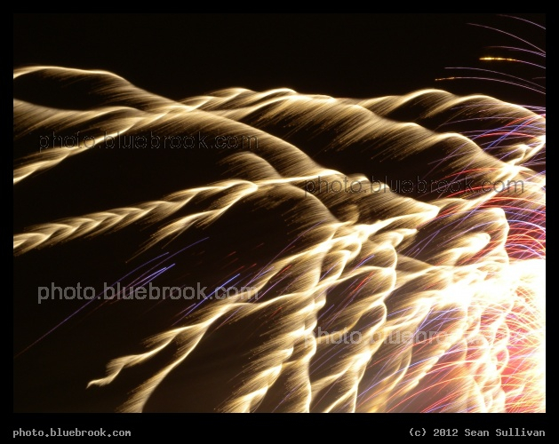 Mimic Lightning - First Night 2011 fireworks over Boston Common
