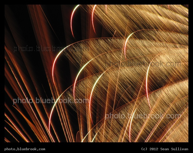 Art Deco in Light - First Night 2012 fireworks over Boston Harbor