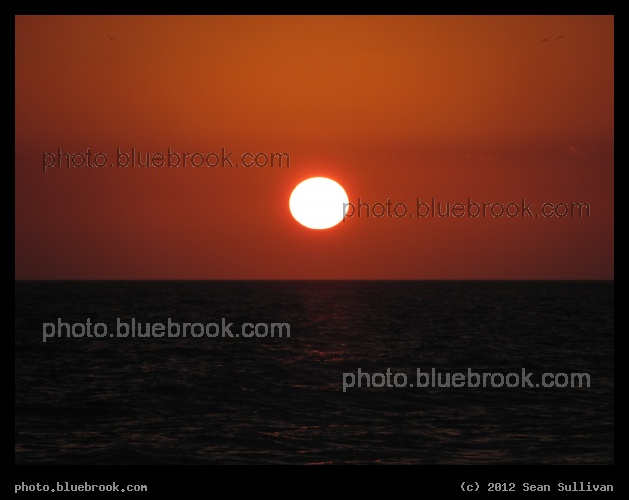 Globe of Fire - Sunset over the Gulf of Mexico from Sarasota Beach, Sarasota FL