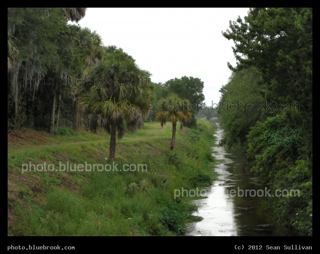 Melbourne Canal - A canal on the north side of the Melbourne Square Mall, Melbourne FL