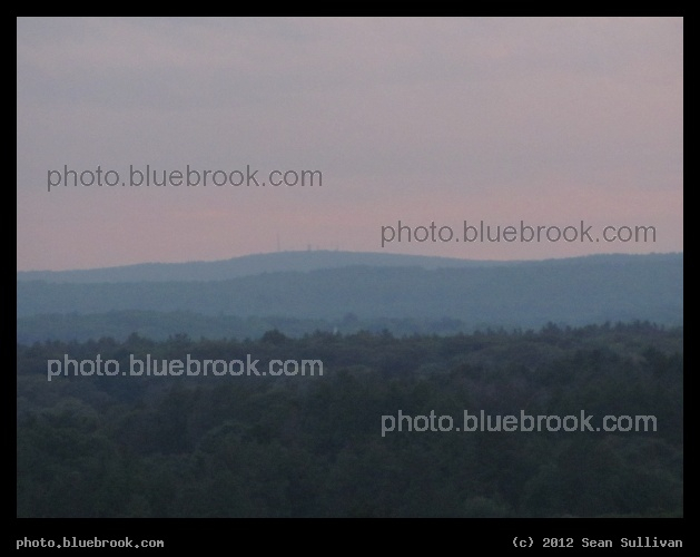 Blue Hills at Dusk - Looking southeast from Brookline MA near sunset