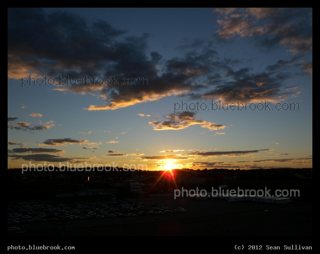 Sunset from Wonderland - From the roof of the garage at MBTA Wonderland subway station, Revere MA