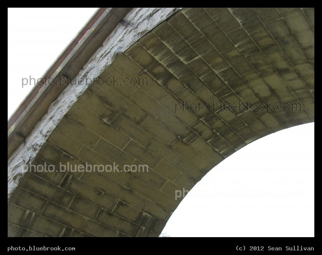 Arch Above - Beneath an archway of Echo Bridge at the eastern shore of the Charles River, Newton MA