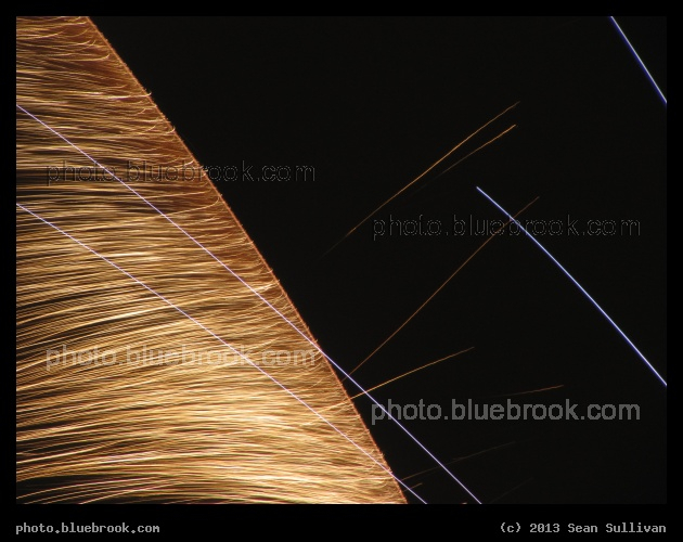 Abstract in Fireworks - First Night 2013 fireworks over Boston Harbor