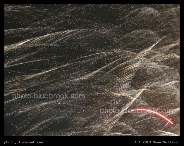 Wispy Sky Sparks - Boston Common fireworks, First Night 2013